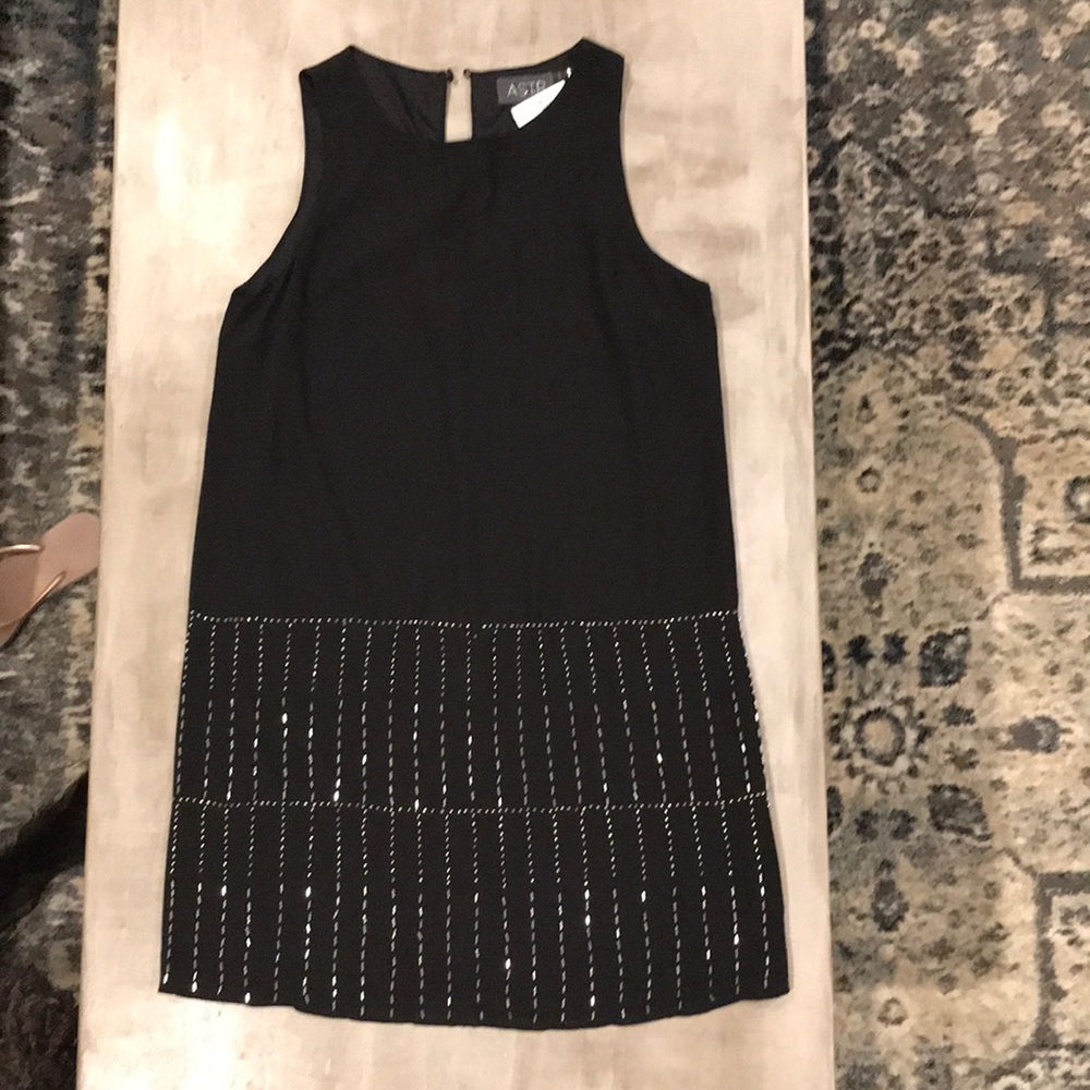 New! Little Black Dress with Silver Beading